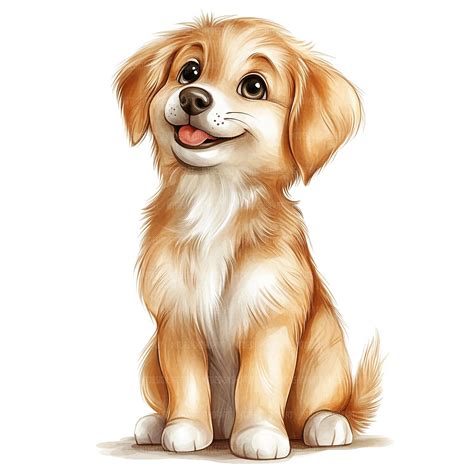 16 Cute Dog Sitting Clipart, Dog Clipart, Printable Watercolor Clipart ...