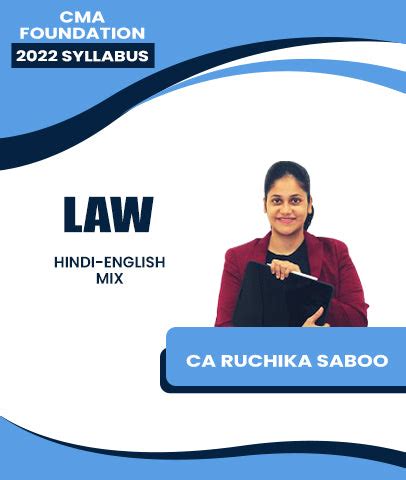 CMA Foundation 2022 Syllabus Law | CA Ruchika Saboo