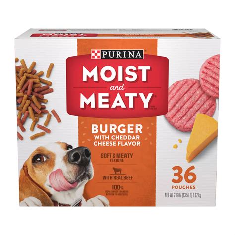 Moist & Meaty Purina Moist and Meaty Burger With Cheddar Cheese Flavor ...