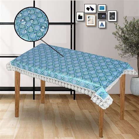 Organiser Villa 2-4 Seater PVC Table Cover; Beige & Brown Squares; Anti ...