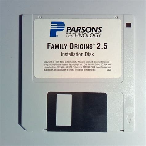 Parsons Technology - Family Origins - Various Versions : Parsons ...