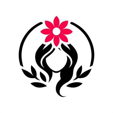 Womens logo girl symbol silhouette for makeover parlour logo | Premium ...