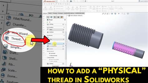 SolidWorks Adding Threads 的图像结果