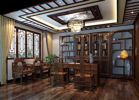 从中式书房案例之雅致 看中式生活之舒适_紫云轩中式设计装饰机构