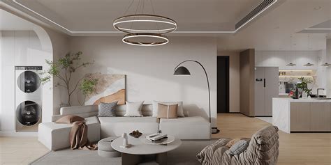 现代客厅-奶油风|space|Home Decoration Design|玖梅_Original作品-站酷ZCOOL