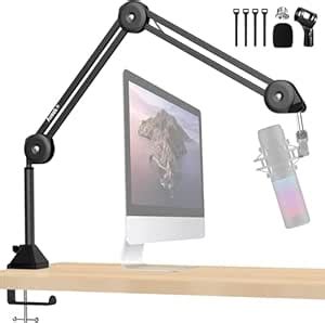 Microphone Stand,Aveek Microphone Boom Arm,Adjustable Microphone Stand ...