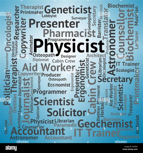 Physicist Job Representing Lab Technician And Hire Stock Photo - Alamy