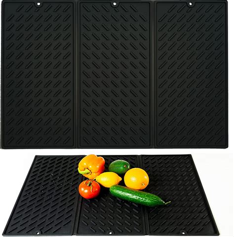 Amazon.com: Foldable Dish Drying Mats for Kitchen Counter 16x24 - Non ...
