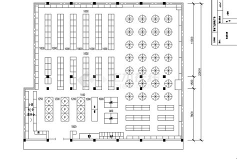 180平方米超市卖场布局规划设计施工cad图纸_超市_土木在线