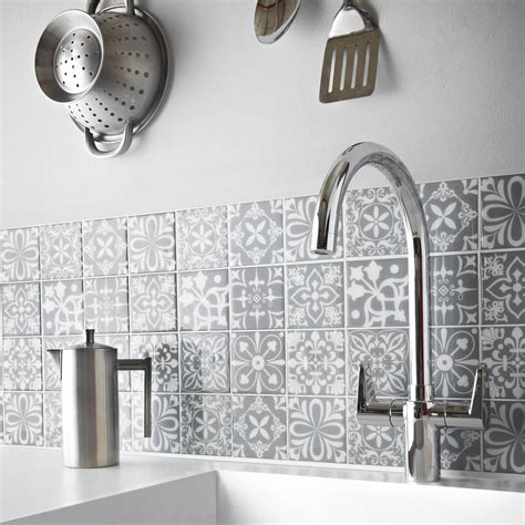Rosedene Grey Moroccan Self Adhesive Wall Tile | Wall Tiles - B&M Stores