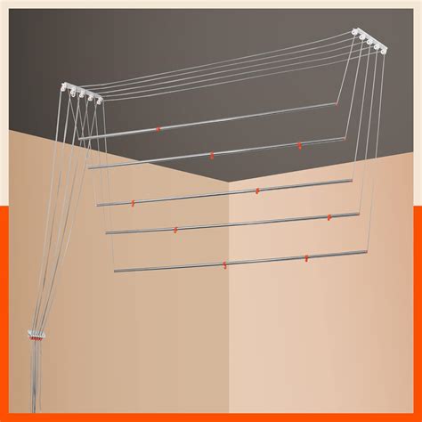 Bathla Mobidry Exa Stainless Steel Ceiling Cloth Dryer | Compact Design ...