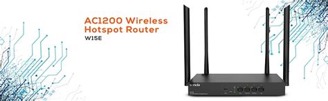 Tenda W15E AC1200 Wireless Hotspot WiFi Router (Black) - Buy Tenda W15E ...