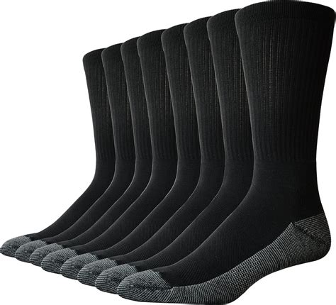 The Sock Crew Mens 8 Pair Pack Crew Socks Work Socks with Cushion Sole ...