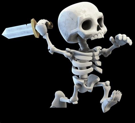 Clash Royale, Clash Of Clans Game, 3d Skeleton, Supercell, Drawing ...