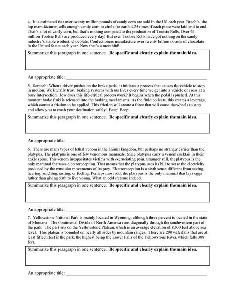 Image result for Topic and Controlling Idea Worksheet