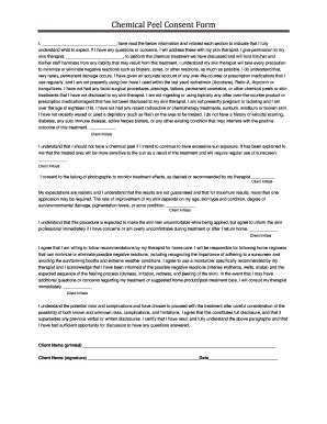 Printable Chemical Peel Consent Form - Fill and Sign Printable Template ...