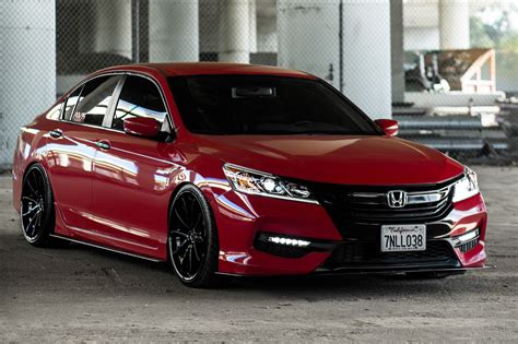 A Red Honda Accord on 19 Inch Blaque Diamond BD-23 Gloss Black Wheels - Blaque Diamond Wheels