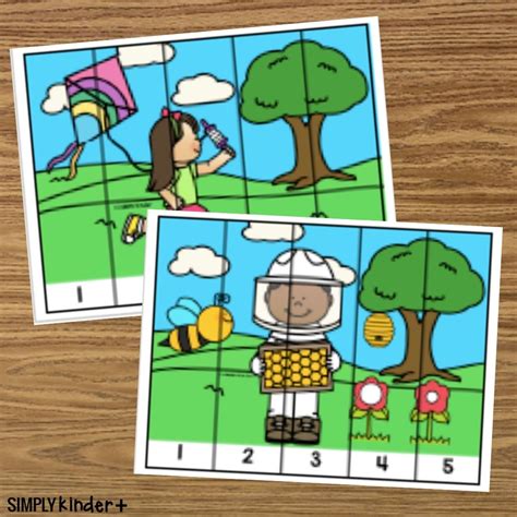 5 Letter Name Spring Picture Puzzles - Simply Kinder + Printable Membership
