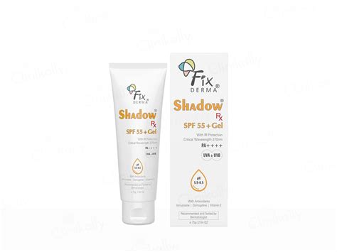 Buy Fixderma Shadow Rx Sunscreen Gel SPF 55+ PA++++ Online at Best ...