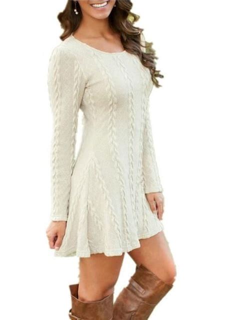 43 Perfect Winter White Dresses Ideas With Sleeves