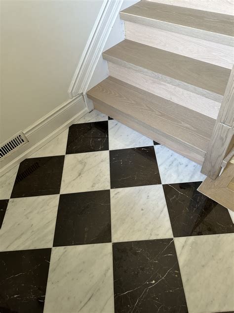 Checkerboard Floor: St Laurent & Statuario Venato - Marble Trend ...