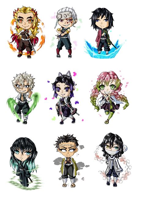 Demon Slayer chibis by clueless201 on DeviantArt