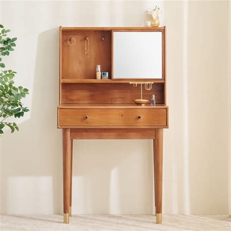 Buy Amanda Acacia Wood Dresser Mirror with Drawer - Brown from Home ...