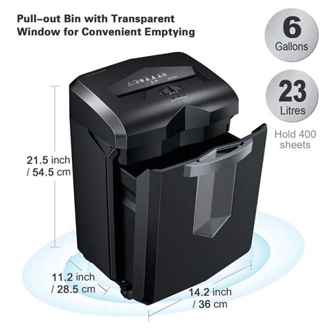 Bonsaii Heavy Duty Paper Shredder, 60-Minute 18 Sheets Cross Cut Office ...