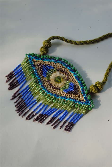 Handcrafted Handwoven Nazar Pendant Peacock – ekibeki
