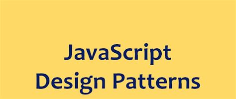 Image result for JavaScript Design Patterns Cover