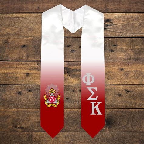 Phi Sigma Kappa Extra Fancy Diagonal Greek Graduation Stole W Crest ...