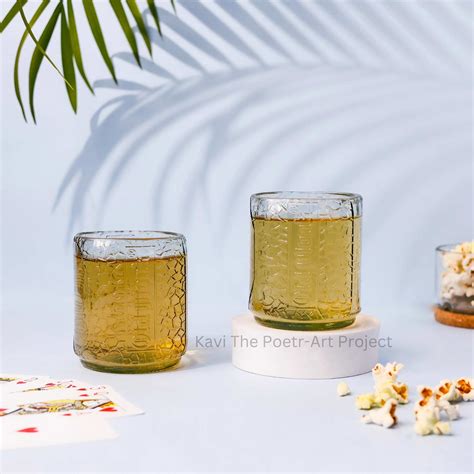 Small Old Monk Glasses 300ML (Set of 2) – Kavi The Poetry Art – Kavi ...
