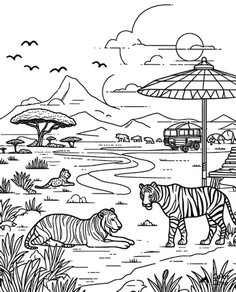 14 Safari Coloring Pages – The Color Cove