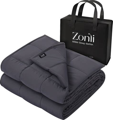 Amazon.com: ZonLi Weighted Blanket (60"x80", 20lbs, Dark Grey) Queen ...