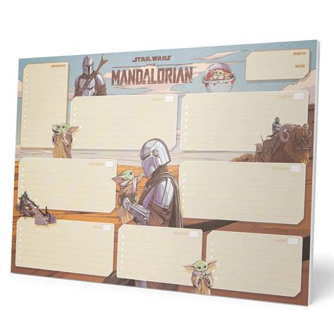 Buy Grupo Erik Star Wars The Mandalorian Baby Yoda Weekly Planner A3 ...