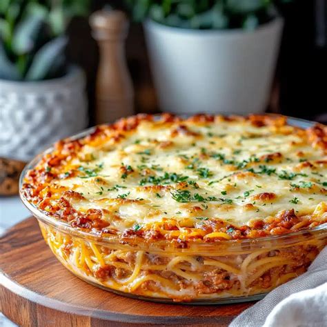 Easy Baked Spaghetti Pie : A Comforting Twist - recipezed