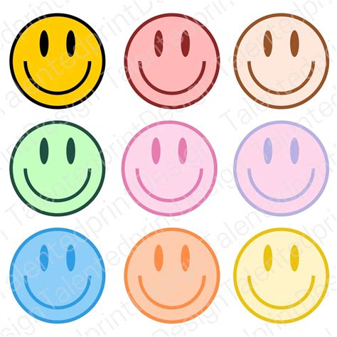 Buy Smiley Face Svg PNG Retro Sublimation Design Downloads Online in ...