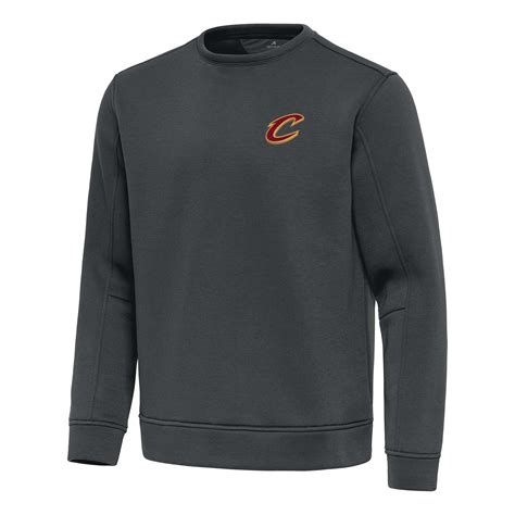 Men's Antigua Pewter Cleveland Cavaliers Relevant Pullover Sweatshirt ...