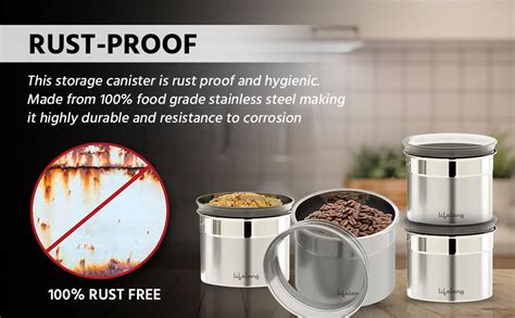 Buy Lifelong Kitchen Storage Canisters (Set of 4) |See through lid ...