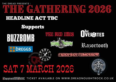 THE GATHERING 2026 at Dreadnoughtrock Bathgate, DreadnoughtRock ...
