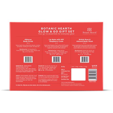 Botanic Hearth Gift Set of 3- Hibiscus Body Scrub - 50g | Raspberry Li