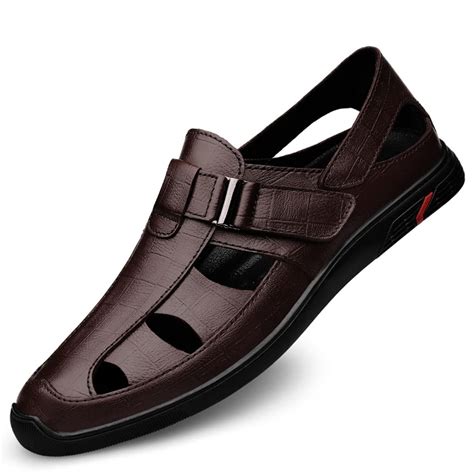 Mens Black Dress Sandals