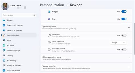 How to Display All Icons on the Windows 11 Taskbar