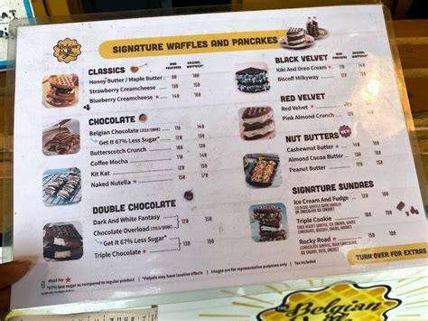 Menu at The Belgian Waffle Co, Chennai, YELLOW BELL FOODS STALL 34