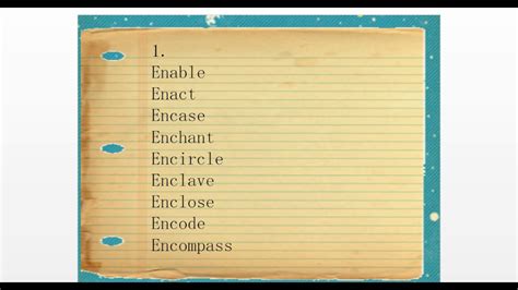 50 Important English Words Start With En - YouTube