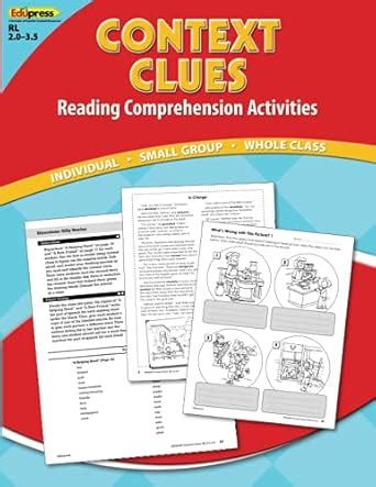 Reading Comprehension Activity Book: Context Clues Red Level 2.0-3.5 ...