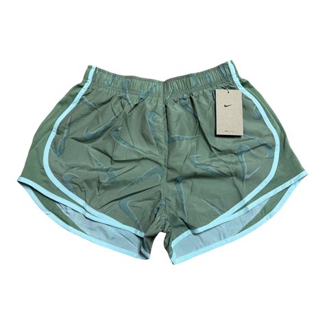 Nike Women's Tempo Swoosh All Over Print Green Running Shorts (FB4954 ...