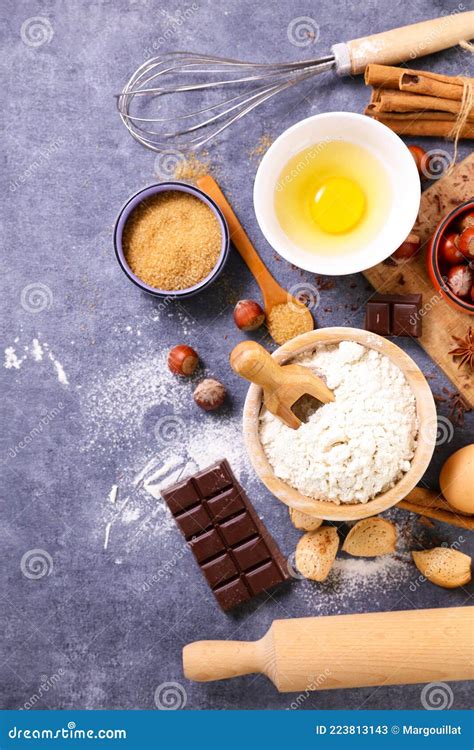 Baking food ingredient stock image. Image of recipe - 223813143