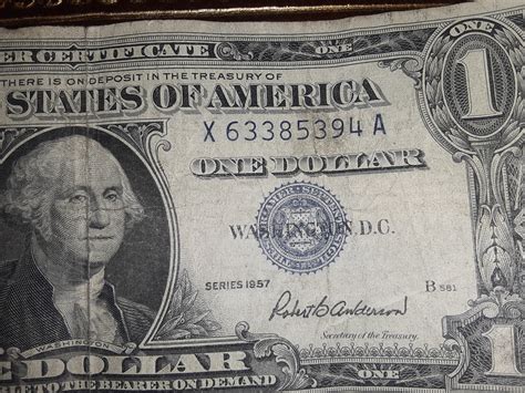 Very Rare 1957 B Dollar Bill Blue Seal - Etsy