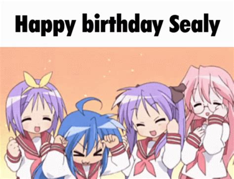 Happy Birthday Anime Lucky Star Sealy GIF | GIFDB.com